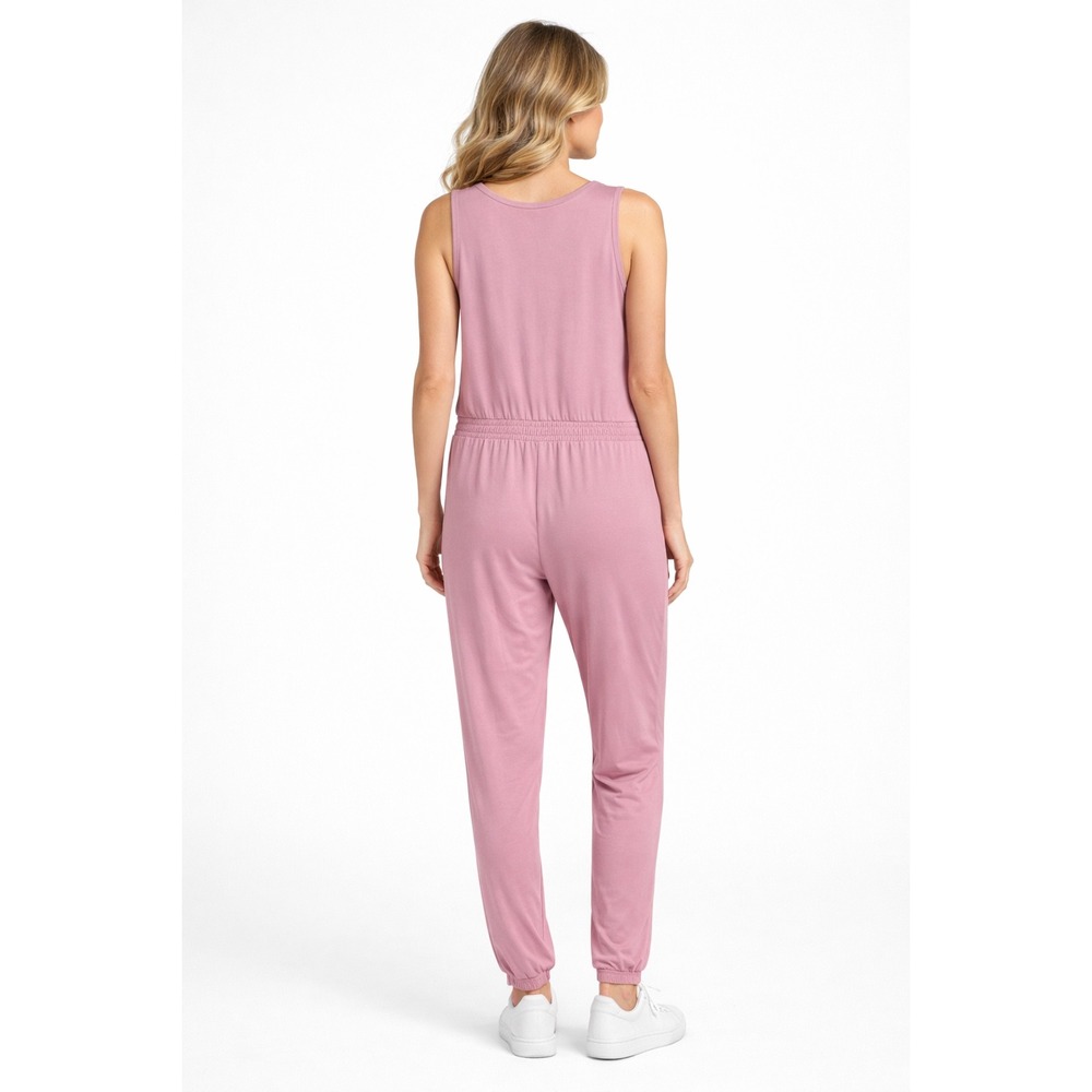 Daily‎ Ritual Women's Jumpsuit Large Supersoft Terry Sleeveless Scoopneck Pink - Picture 6 of 14